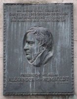 Gedenktafel am Geburtshaus Alexander von Humboldts